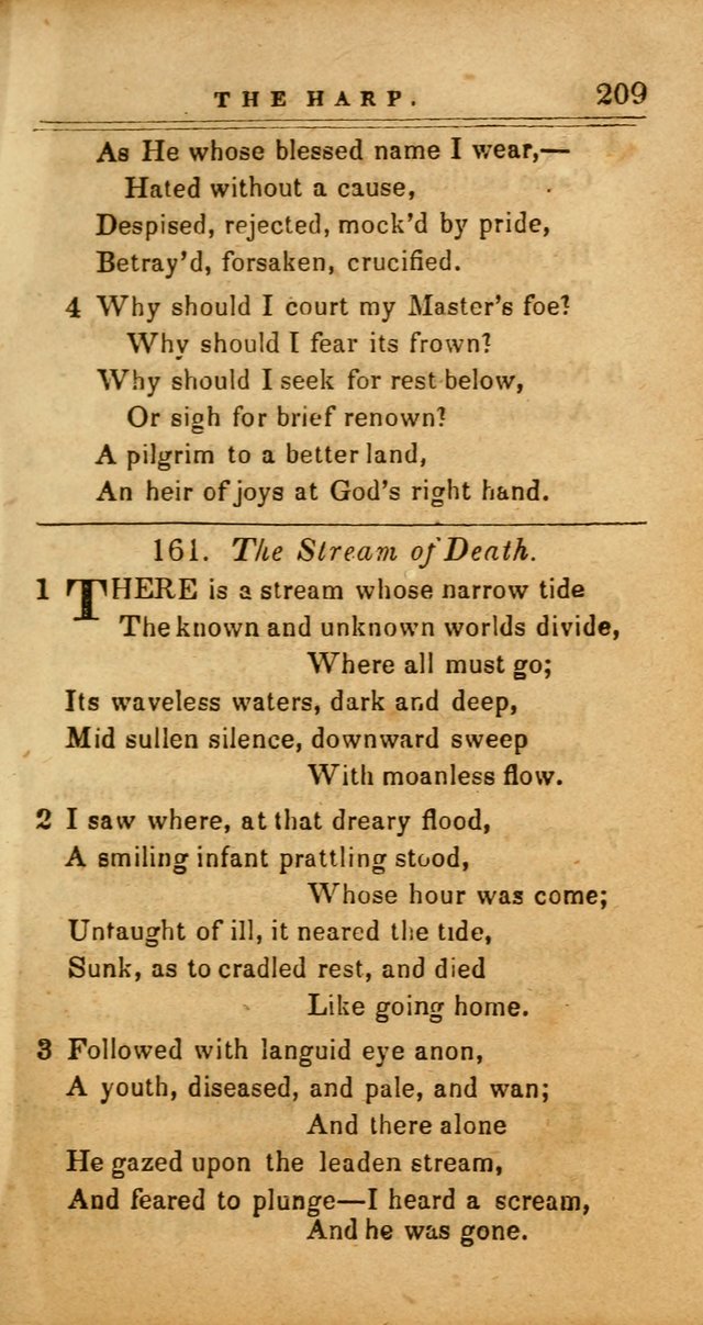 The Harp: being a collection of hymns and spiritual songs, adapted to all purposes of social and religious worship page 209