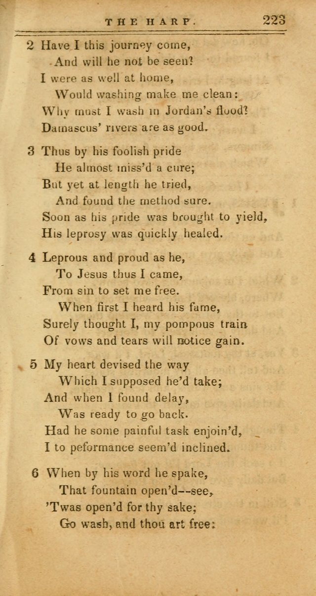 The Harp: being a collection of hymns and spiritual songs, adapted to all purposes of social and religious worship page 223