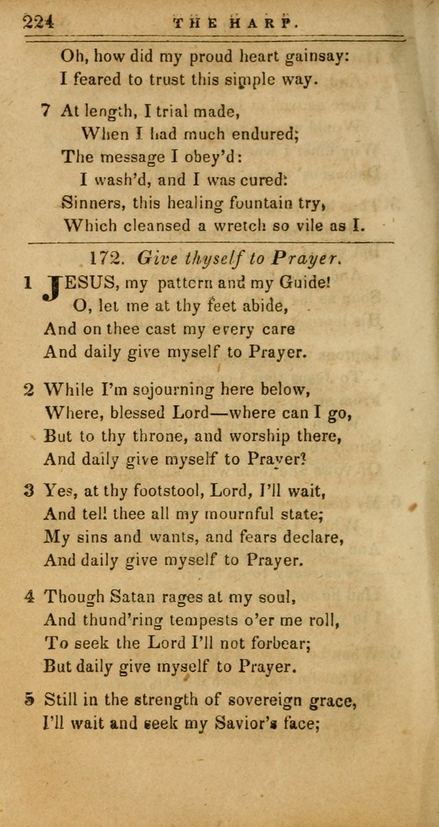 The Harp: being a collection of hymns and spiritual songs, adapted to all purposes of social and religious worship page 224