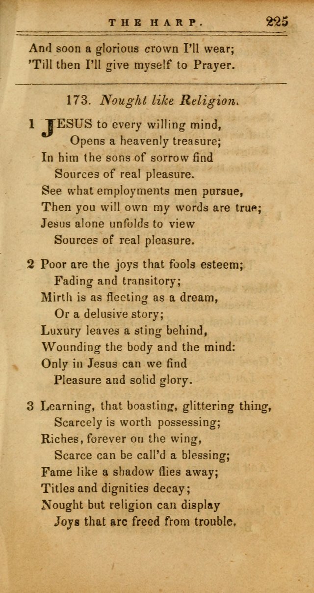 The Harp: being a collection of hymns and spiritual songs, adapted to all purposes of social and religious worship page 225