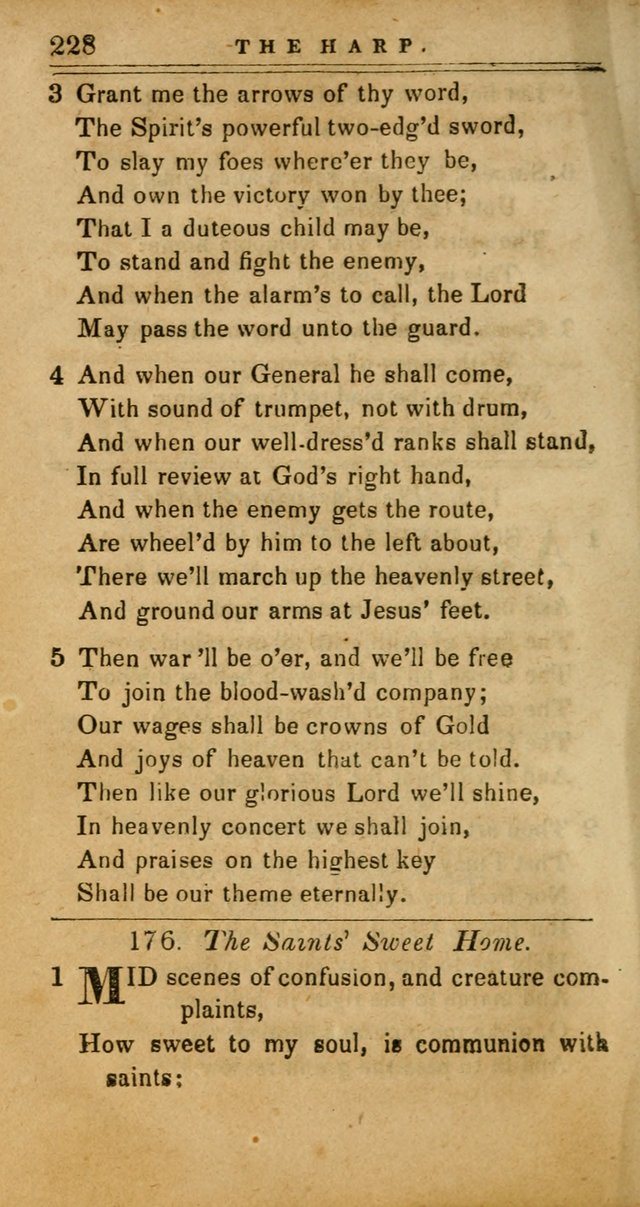 The Harp: being a collection of hymns and spiritual songs, adapted to all purposes of social and religious worship page 228