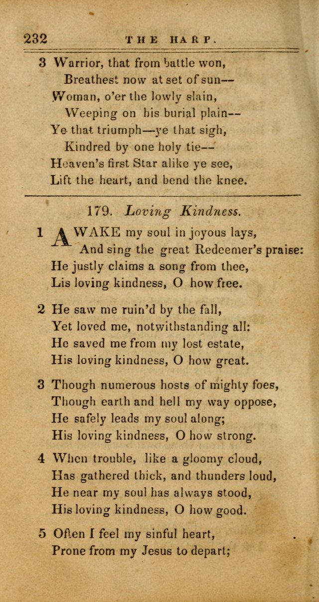 The Harp: being a collection of hymns and spiritual songs, adapted to all purposes of social and religious worship page 232