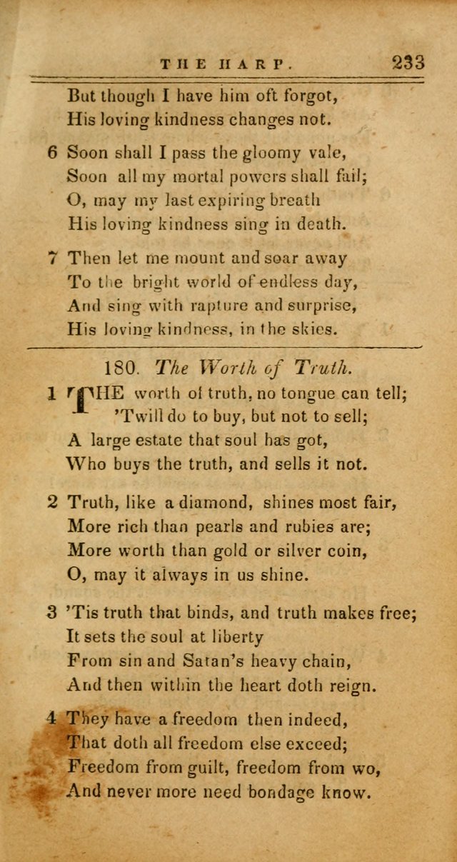 The Harp: being a collection of hymns and spiritual songs, adapted to all purposes of social and religious worship page 233