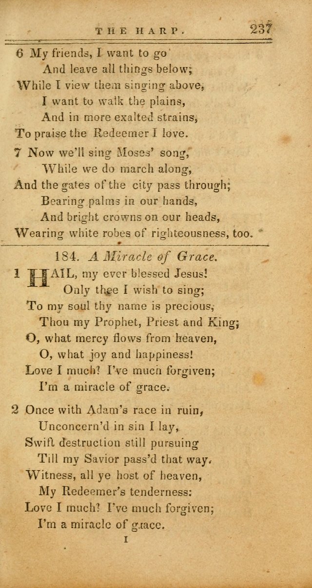 The Harp: being a collection of hymns and spiritual songs, adapted to all purposes of social and religious worship page 237