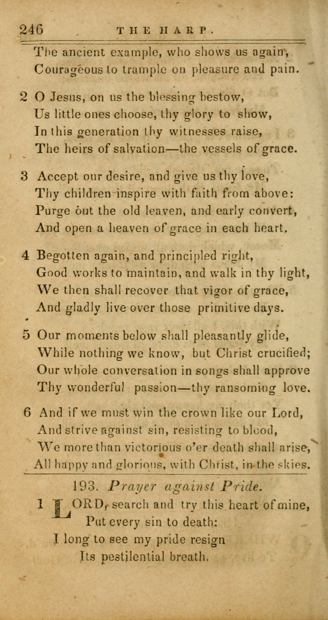 The Harp: being a collection of hymns and spiritual songs, adapted to all purposes of social and religious worship page 246