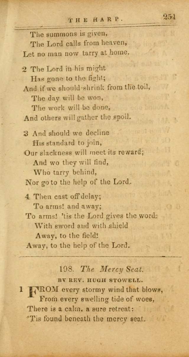 The Harp: being a collection of hymns and spiritual songs, adapted to all purposes of social and religious worship page 251