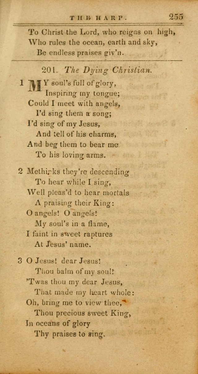 The Harp: being a collection of hymns and spiritual songs, adapted to all purposes of social and religious worship page 255