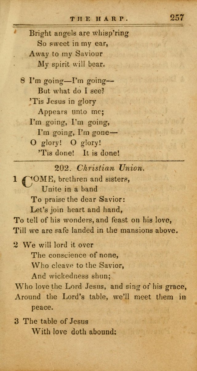 The Harp: being a collection of hymns and spiritual songs, adapted to all purposes of social and religious worship page 257