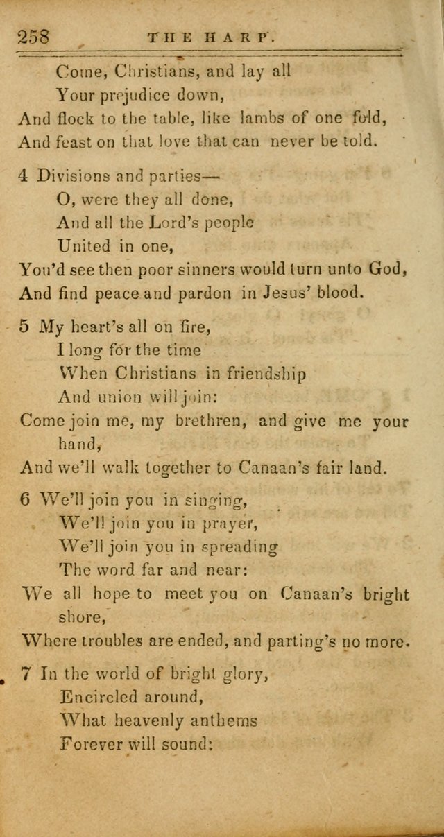 The Harp: being a collection of hymns and spiritual songs, adapted to all purposes of social and religious worship page 258