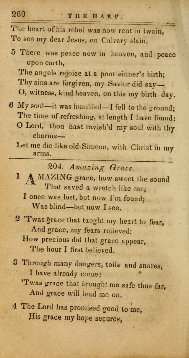 The Harp: being a collection of hymns and spiritual songs, adapted to all purposes of social and religious worship page 260