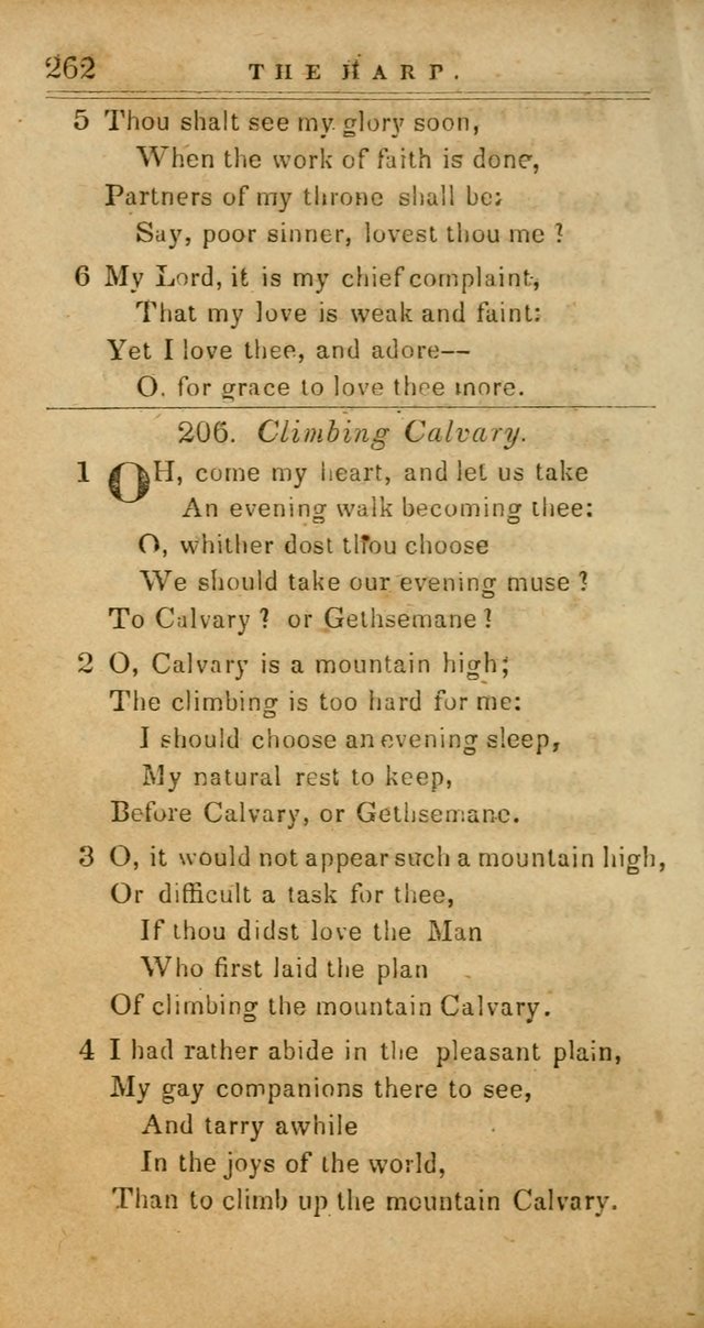The Harp: being a collection of hymns and spiritual songs, adapted to all purposes of social and religious worship page 262