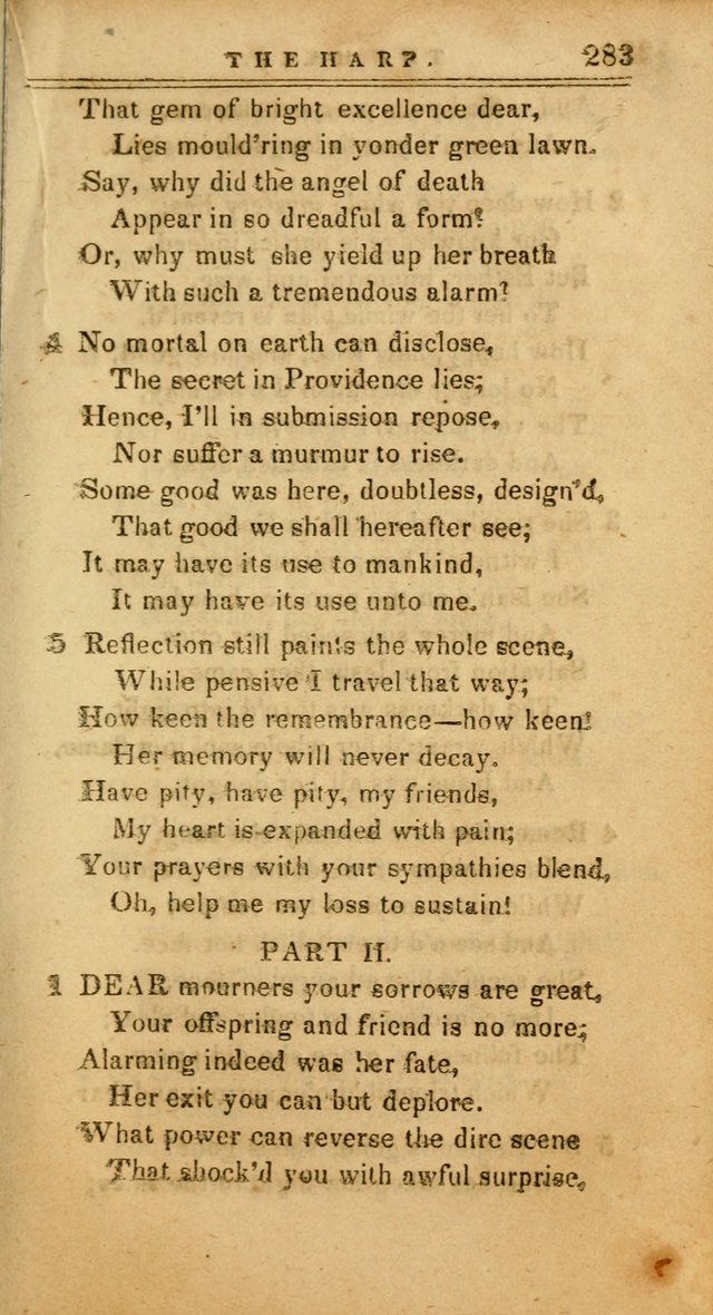 The Harp: being a collection of hymns and spiritual songs, adapted to all purposes of social and religious worship page 283