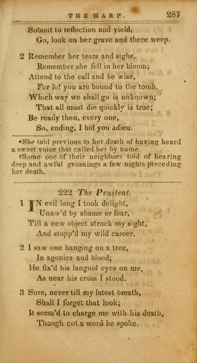 The Harp: being a collection of hymns and spiritual songs, adapted to all purposes of social and religious worship page 287