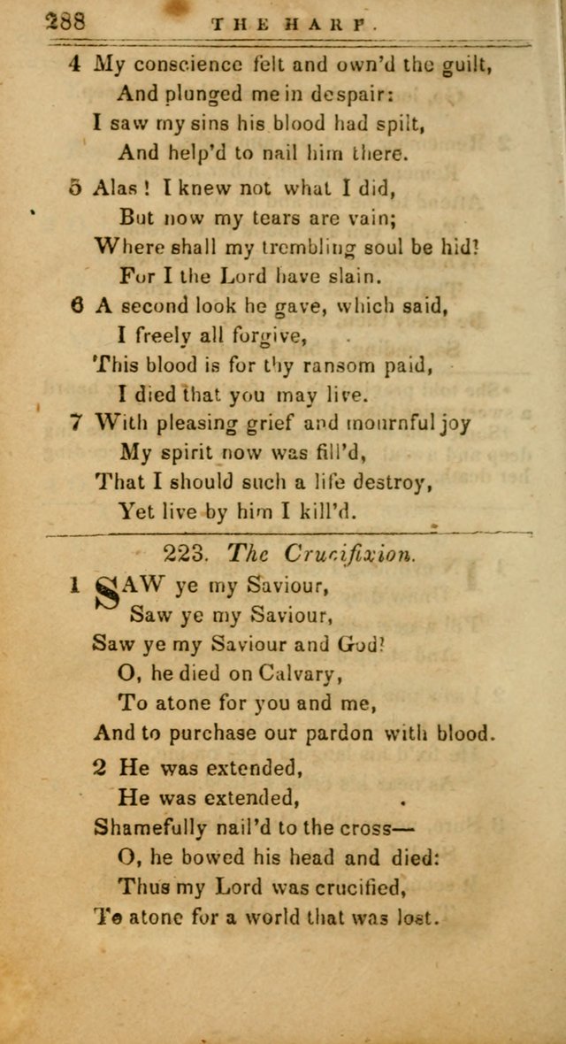 The Harp: being a collection of hymns and spiritual songs, adapted to all purposes of social and religious worship page 288