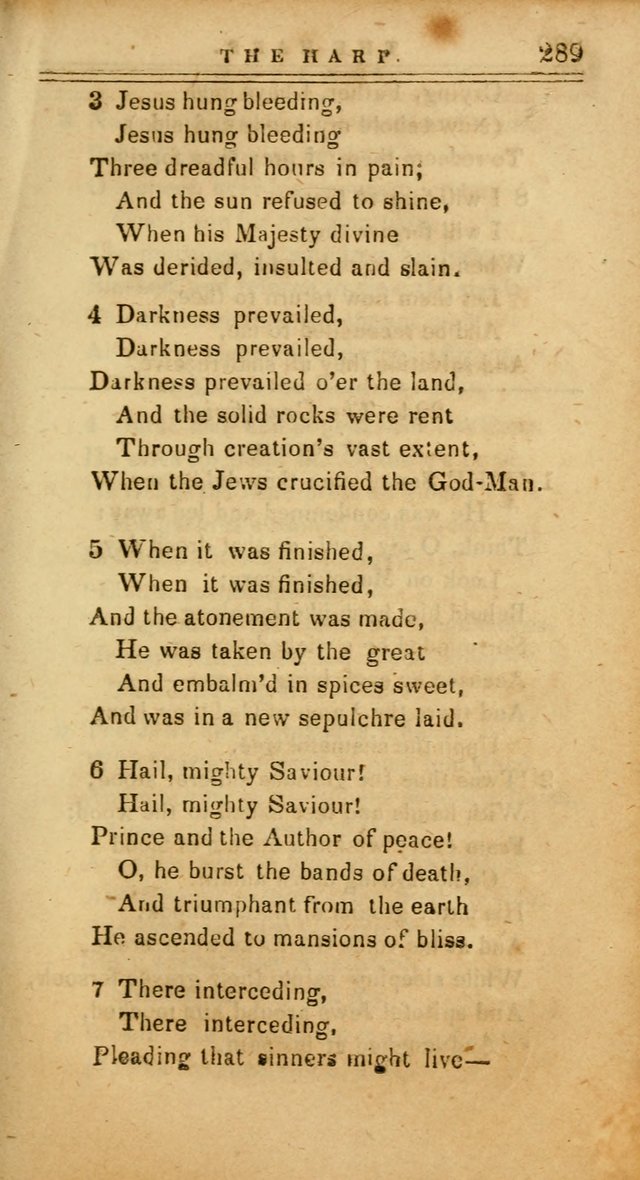 The Harp: being a collection of hymns and spiritual songs, adapted to all purposes of social and religious worship page 289