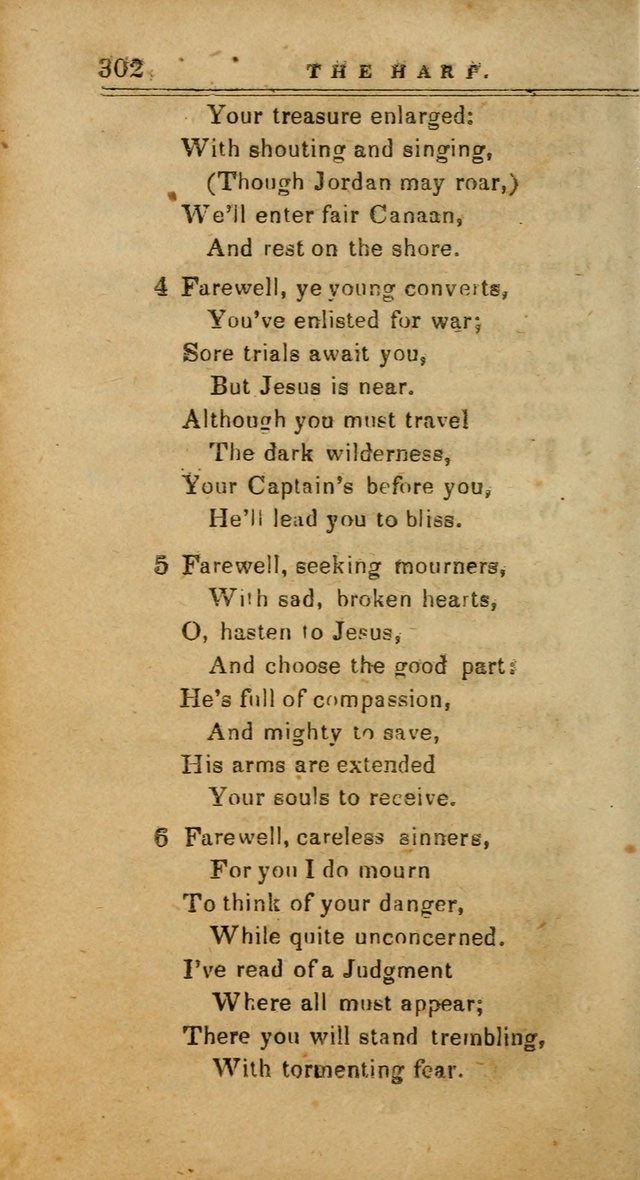 The Harp: being a collection of hymns and spiritual songs, adapted to all purposes of social and religious worship page 302