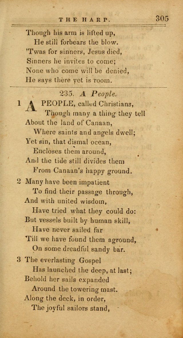 The Harp: being a collection of hymns and spiritual songs, adapted to all purposes of social and religious worship page 305