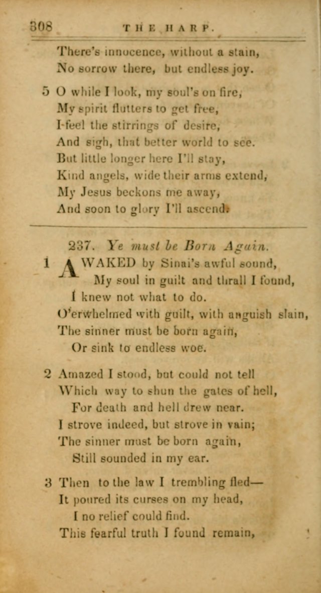 The Harp: being a collection of hymns and spiritual songs, adapted to all purposes of social and religious worship page 308