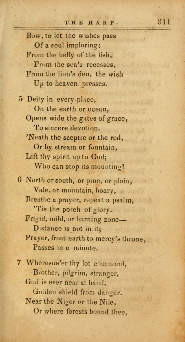 The Harp: being a collection of hymns and spiritual songs, adapted to all purposes of social and religious worship page 311