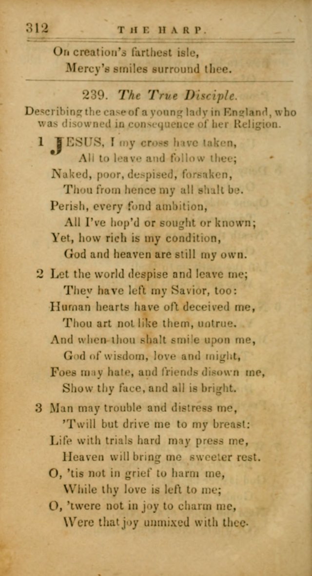 The Harp: being a collection of hymns and spiritual songs, adapted to all purposes of social and religious worship page 312