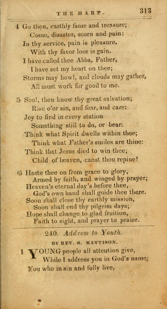 The Harp: being a collection of hymns and spiritual songs, adapted to all purposes of social and religious worship page 313