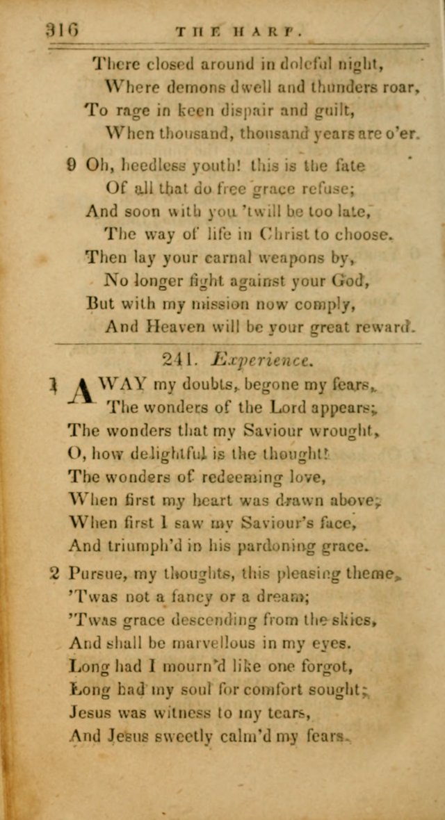 The Harp: being a collection of hymns and spiritual songs, adapted to all purposes of social and religious worship page 316