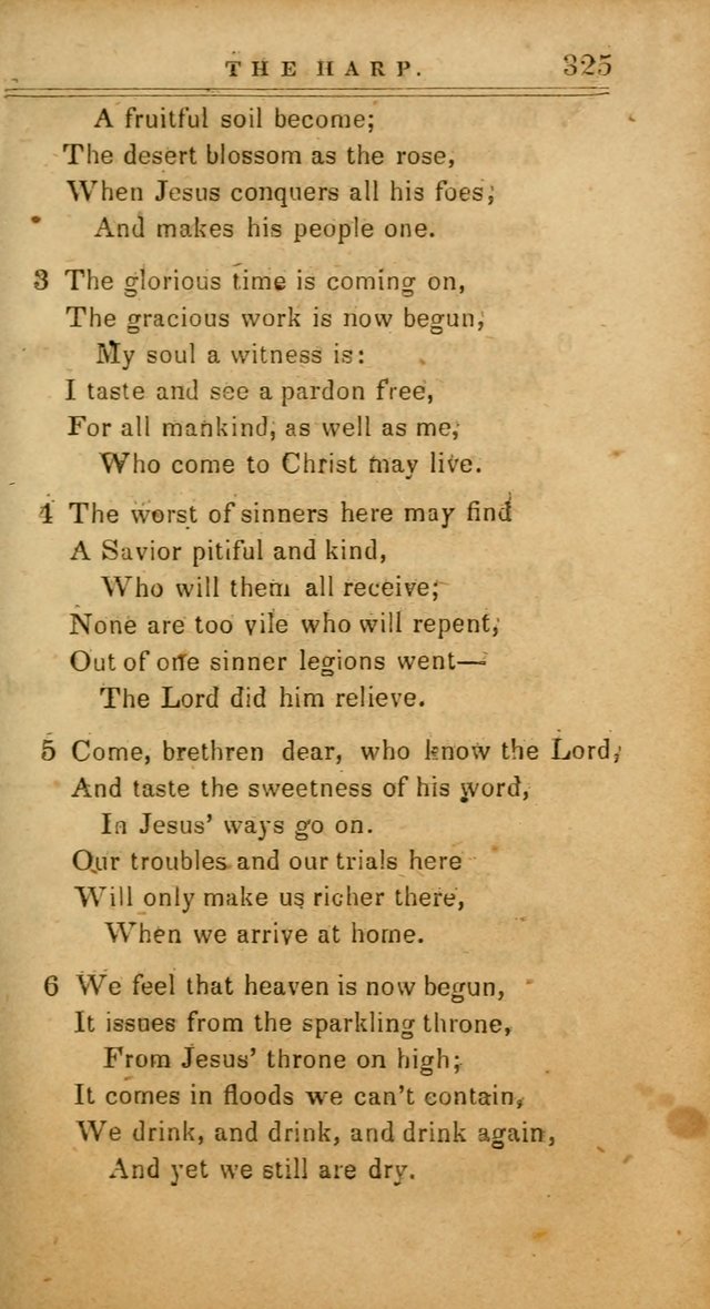 The Harp: being a collection of hymns and spiritual songs, adapted to all purposes of social and religious worship page 325