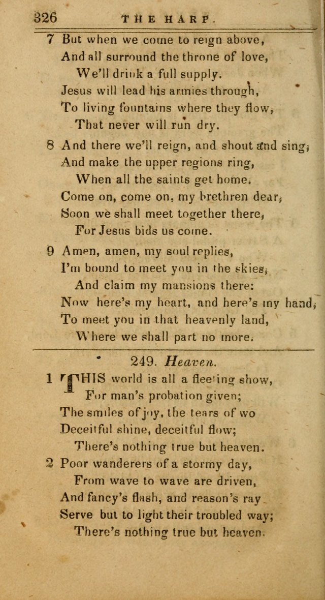 The Harp: being a collection of hymns and spiritual songs, adapted to all purposes of social and religious worship page 326