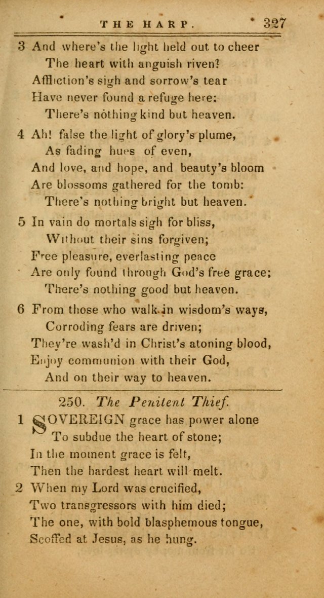 The Harp: being a collection of hymns and spiritual songs, adapted to all purposes of social and religious worship page 327