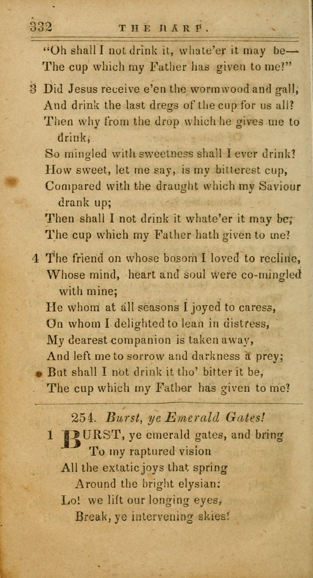 The Harp: being a collection of hymns and spiritual songs, adapted to all purposes of social and religious worship page 332