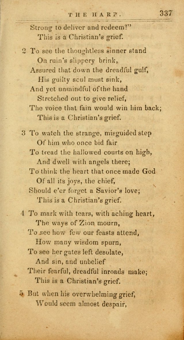 The Harp: being a collection of hymns and spiritual songs, adapted to all purposes of social and religious worship page 337