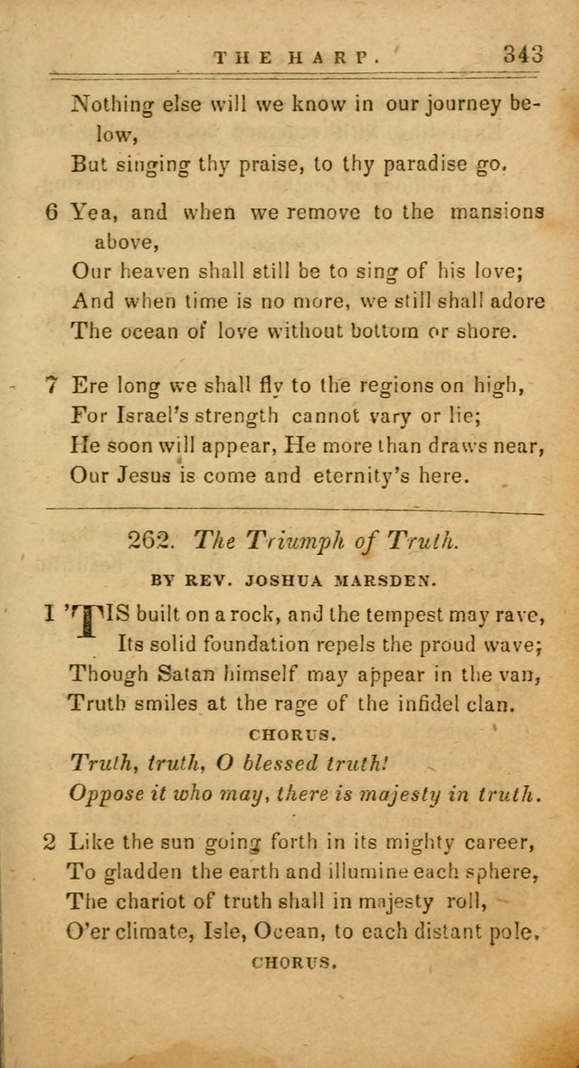 The Harp: being a collection of hymns and spiritual songs, adapted to all purposes of social and religious worship page 343