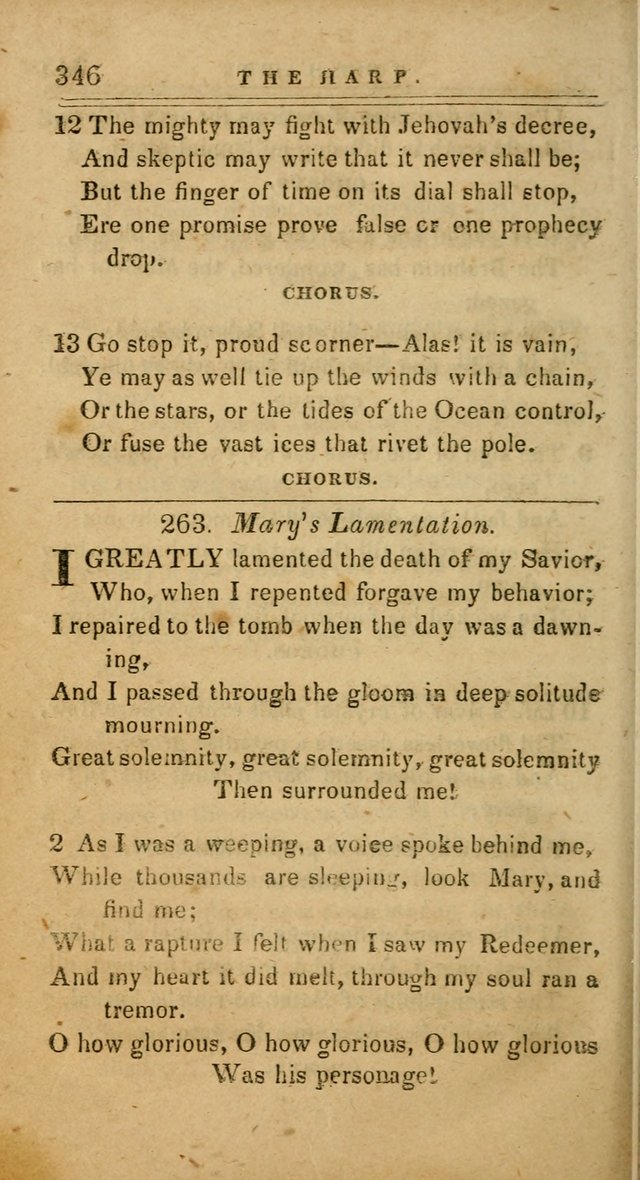 The Harp: being a collection of hymns and spiritual songs, adapted to all purposes of social and religious worship page 346