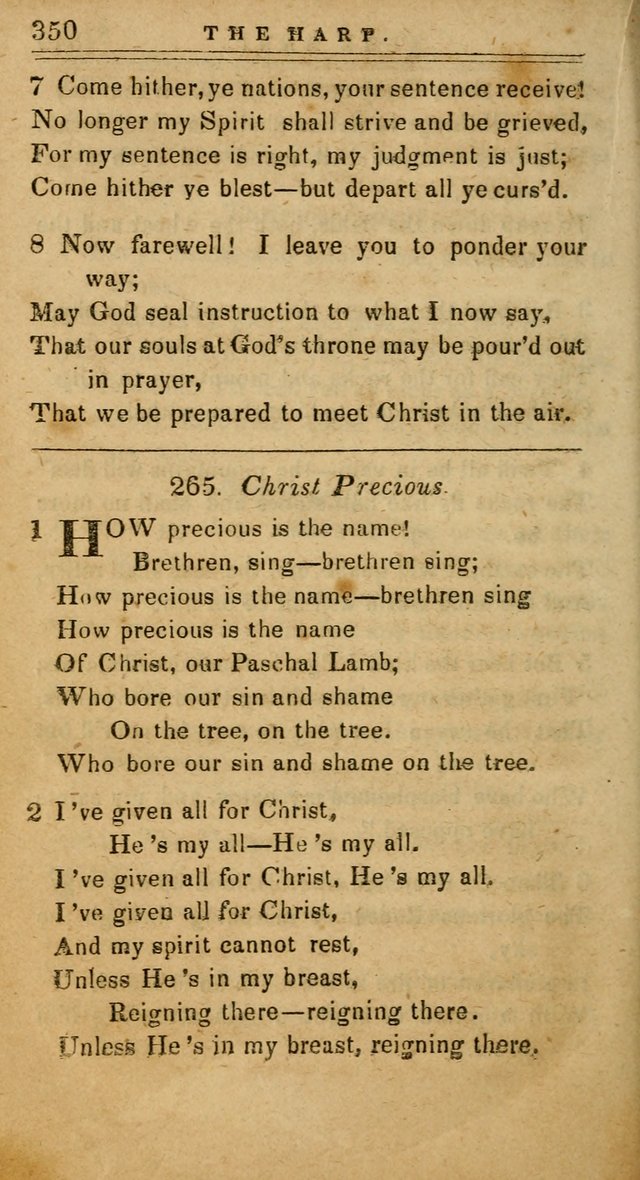 The Harp: being a collection of hymns and spiritual songs, adapted to all purposes of social and religious worship page 350