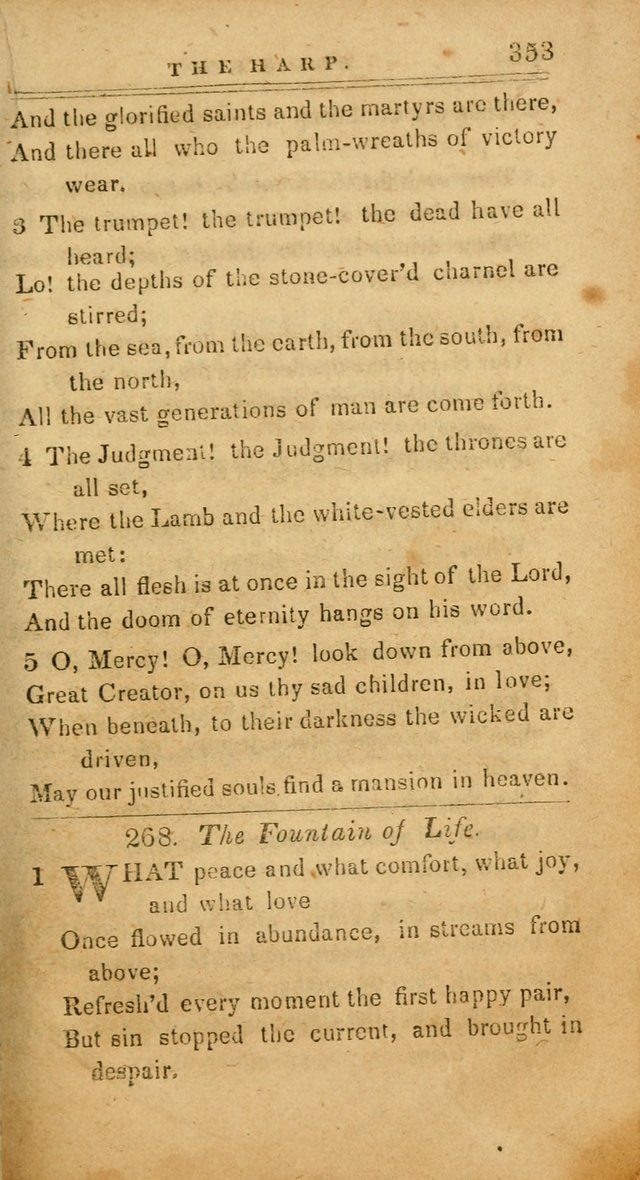 The Harp: being a collection of hymns and spiritual songs, adapted to all purposes of social and religious worship page 353