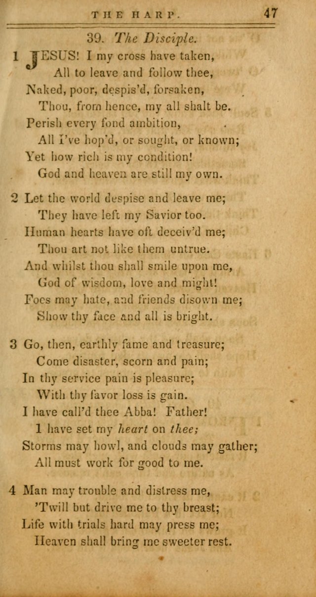 The Harp: being a collection of hymns and spiritual songs, adapted to all purposes of social and religious worship page 47