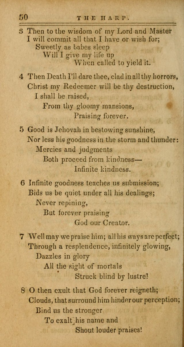 The Harp: being a collection of hymns and spiritual songs, adapted to all purposes of social and religious worship page 50