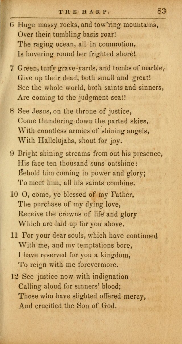 The Harp: being a collection of hymns and spiritual songs, adapted to all purposes of social and religious worship page 83