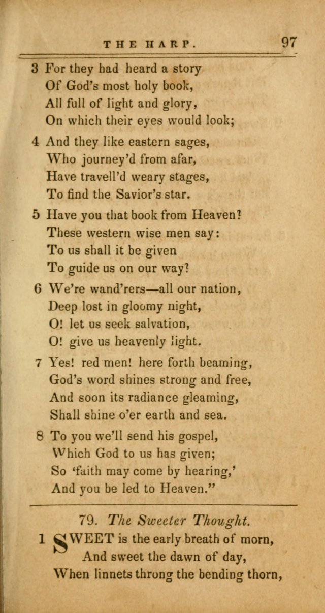 The Harp: being a collection of hymns and spiritual songs, adapted to all purposes of social and religious worship page 97