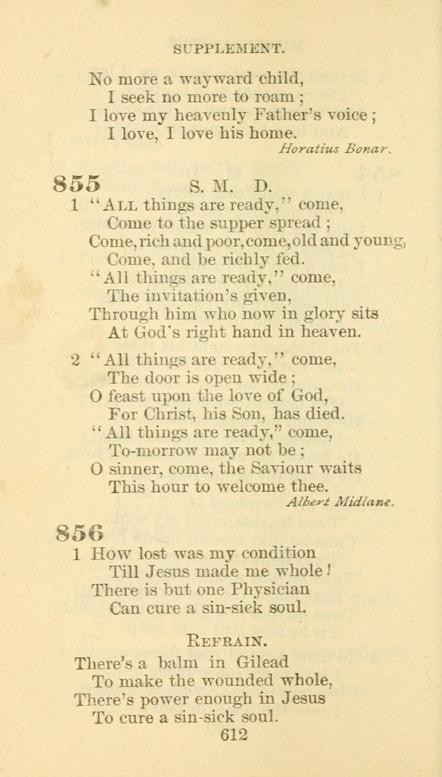 Hymn Book of the Methodist Episcopal Church, South page 619