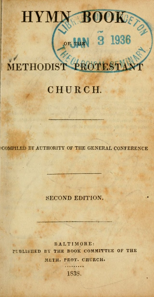 Hymn Book of the Methodist Protestant Church. (2nd ed.) page vii