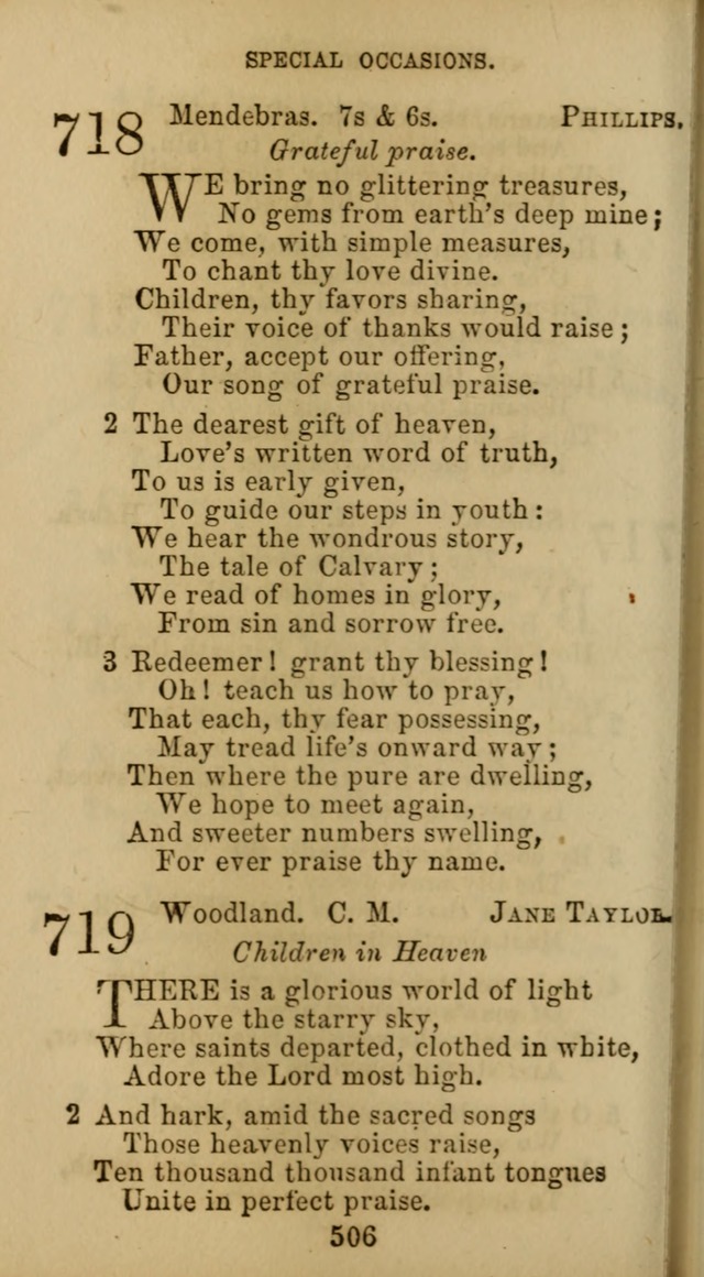 Hymn Book of the Methodist Protestant Church. (11th ed.) page 522