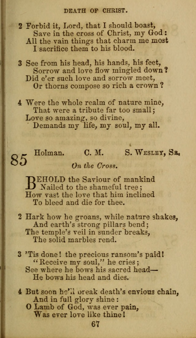 Hymn Book of the Methodist Protestant Church. (11th ed.) page 69