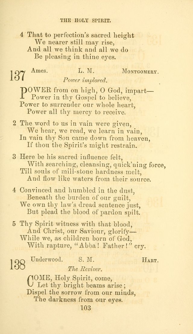 Hymn Book of the Methodist Protestant Church page 110