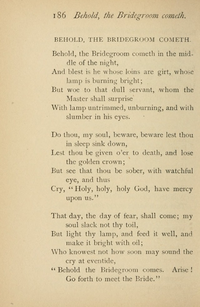 A Handy Book of Old and Familiar Hymns page 186