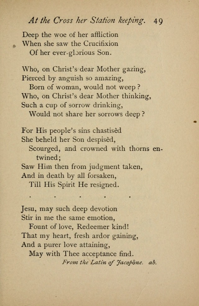 A Handy Book of Old and Familiar Hymns page 49