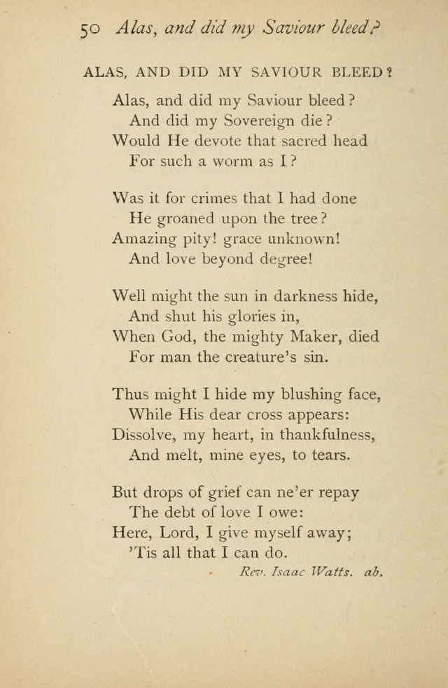 A Handy Book of Old and Familiar Hymns page 50