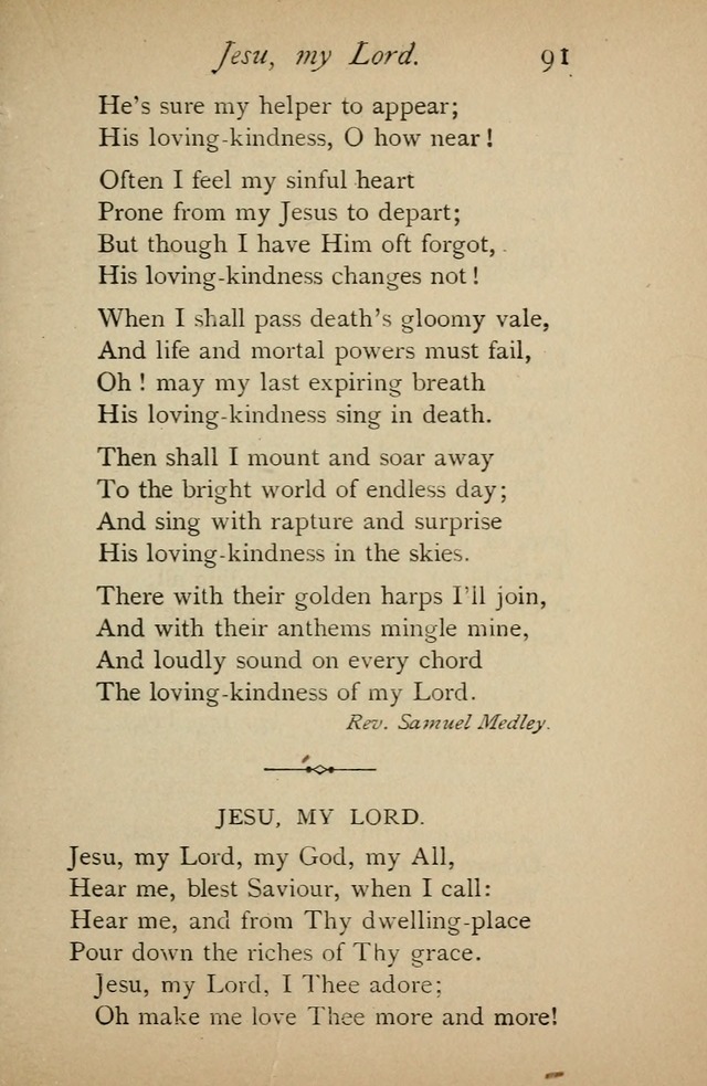 A Handy Book of Old and Familiar Hymns page 91