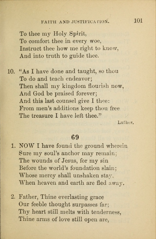 Hymn Book: for the use of Evangelical Lutheran schools and congregations page 105