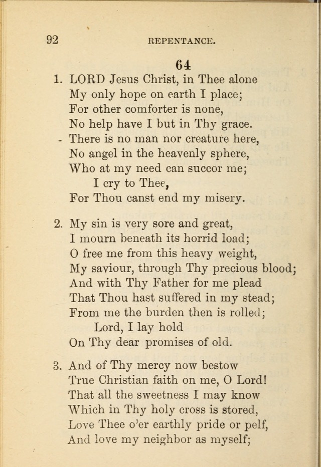 Hymn Book: for the use of Evangelical Lutheran schools and congregations page 96